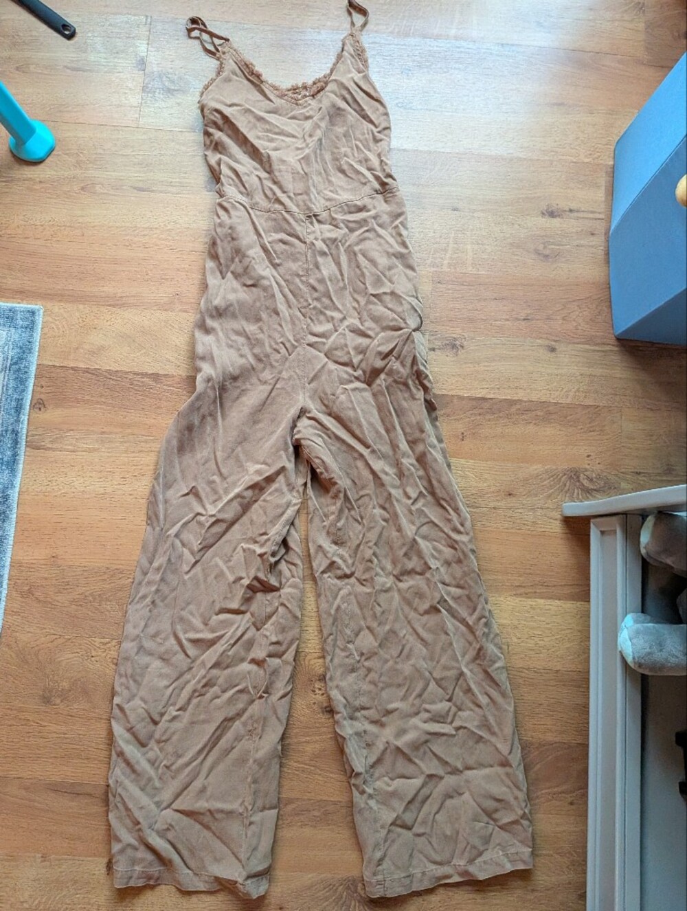 cloth & stone Camel Brown Wide-Leg Jumpsuit